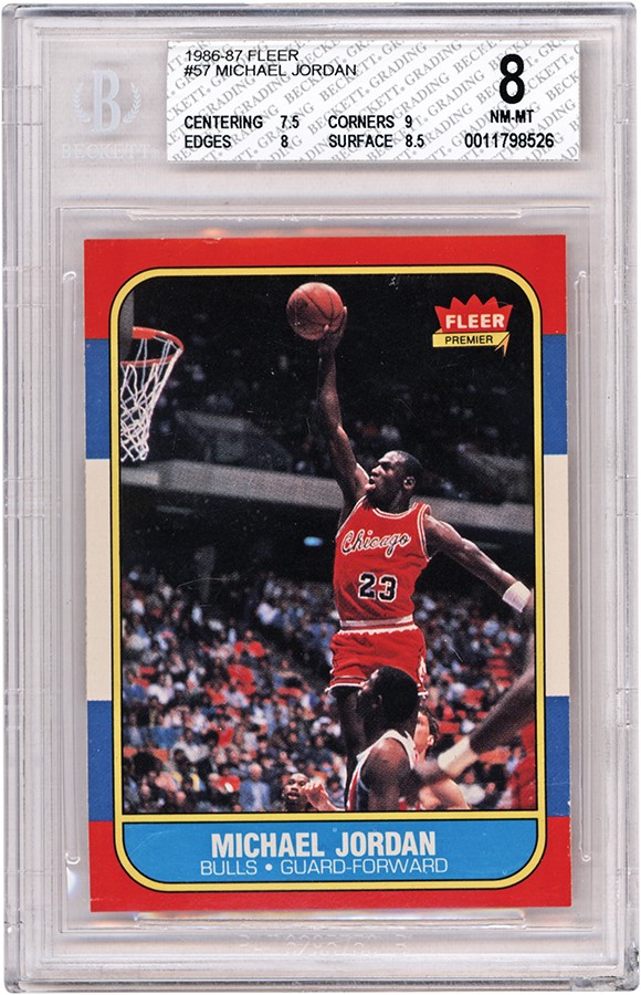 Modern Sports Cards - 1986 Fleer Basketball Complete Set with Stickers (143) Including BGS 8 Jordan Rookie