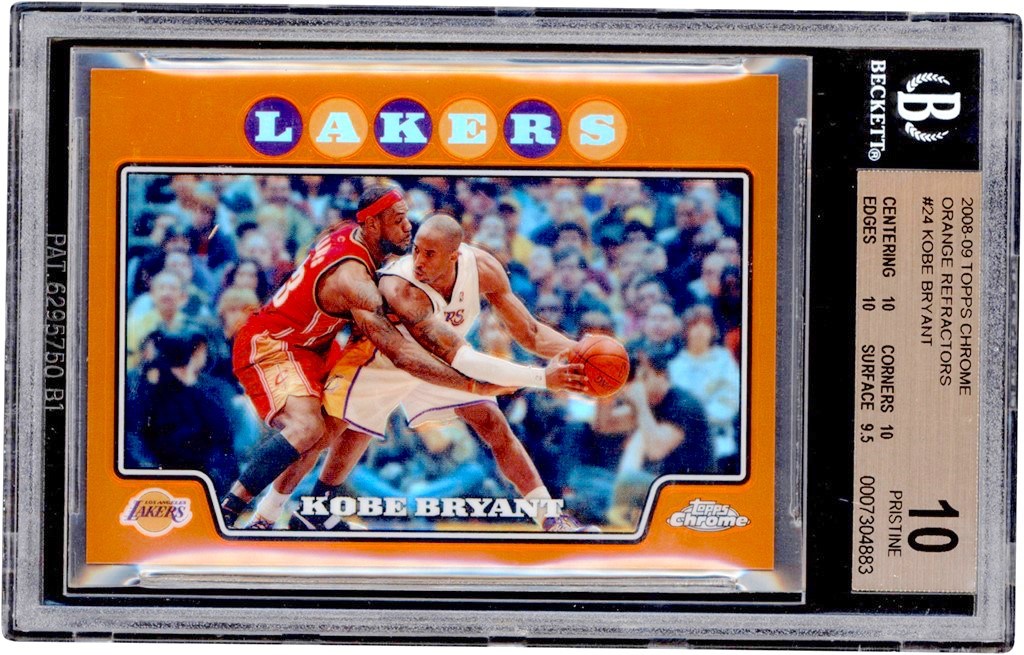 Modern Sports Cards - 2008-09 Topps Chrome Orange Refractors #24 Kobe Bryant 371/499 BGS PRISTINE 10 (Pop 1 of 8!)