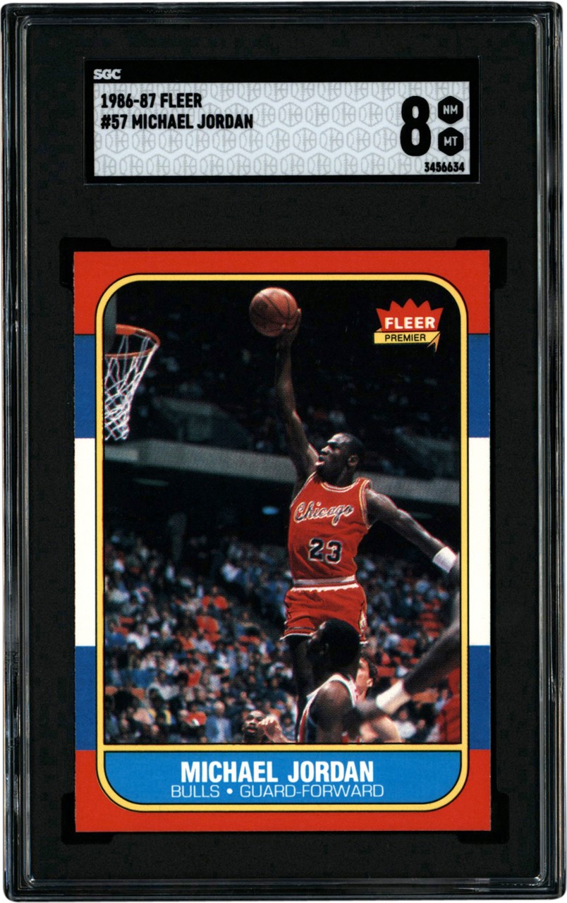 Modern Sports Cards - 1986 Fleer #57 Michael Jordan Rookie SGC NM-MT 8