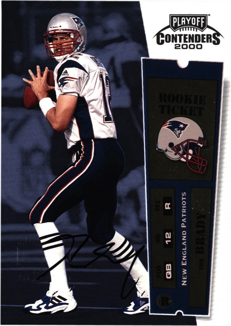 Modern Sports Cards - 2000 Playoff Contenders Rookie Ticket #144 Tom Brady Autograph