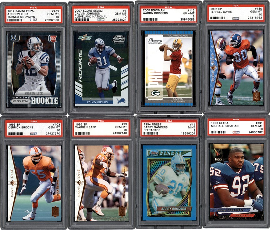Modern Sports Cards - 1980-2015 NFL Legends and Stars PSA Graded Archive w/Tom Brady & PSA 10 Rookies (67)