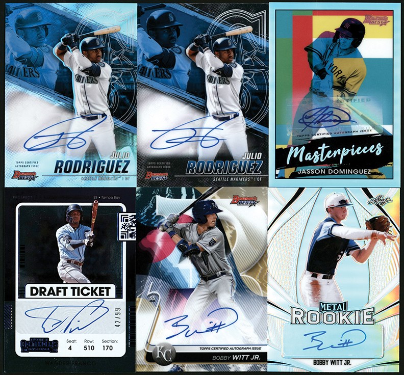 Modern Sports Cards - 2020-2022 Baseball Young Superstar Prospect Autograph & Rookie Card Collection w/Franco, Mayer, Witt, Dominguez, Rodriguez (32)
