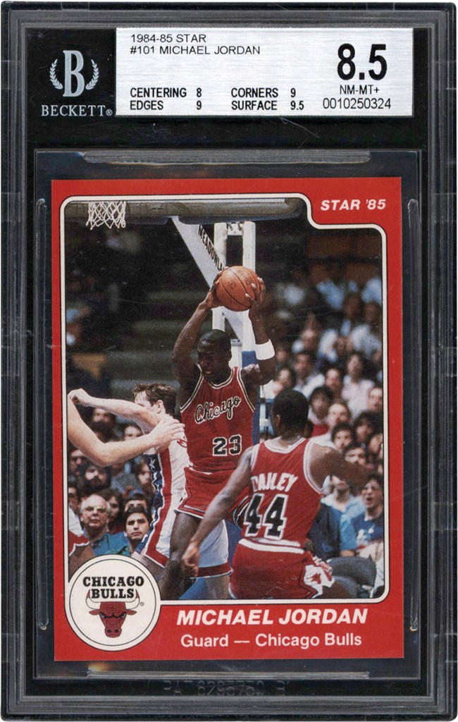 Modern Sports Cards - 984-85 Star Basketball #101 Michael Jordan Rookie Card BGS NM-MT+ 8.5