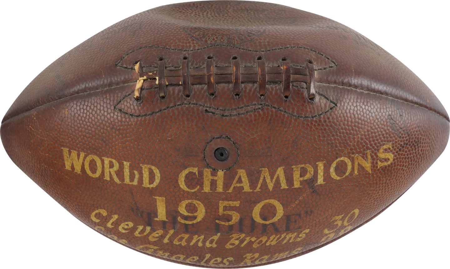 The Mac Speedie Football Collection - 1950 NFL Championship Game Ball - Browns vs. Rams - Cleveland's 1st NFL Championship! - Mac Speedie Collection
