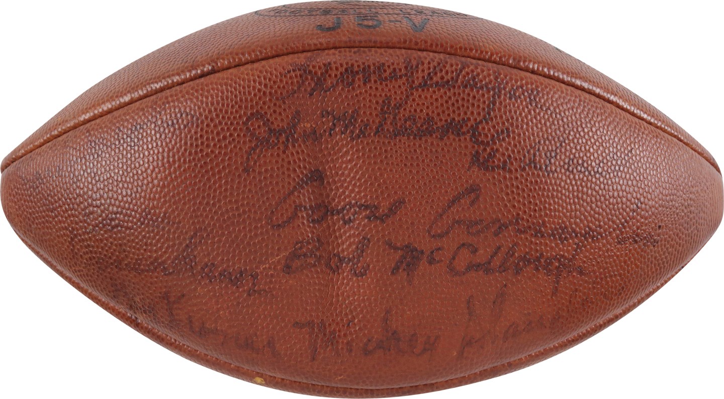 The Mac Speedie Football Collection - Circa 1964 Denver Broncos AFL Team-Signed Football - Mac Speedie Collection