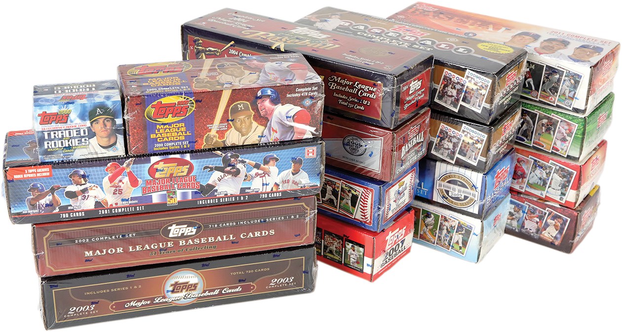 Unopened Boxes, Packs And Cases - 2000-2015 Topps Baseball Sealed Factory Set Collection (17)