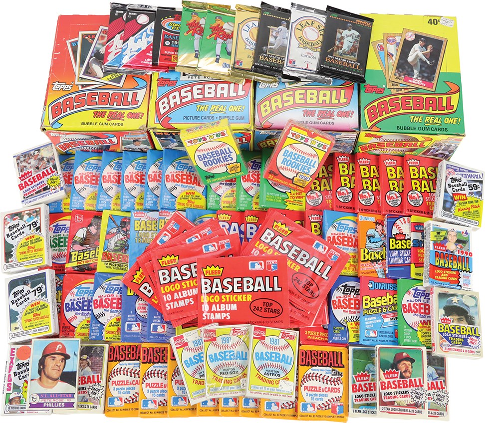 Unopened Boxes, Packs And Cases - 1972-1992 Baseball Unopened Wax Pack Collection (225+)