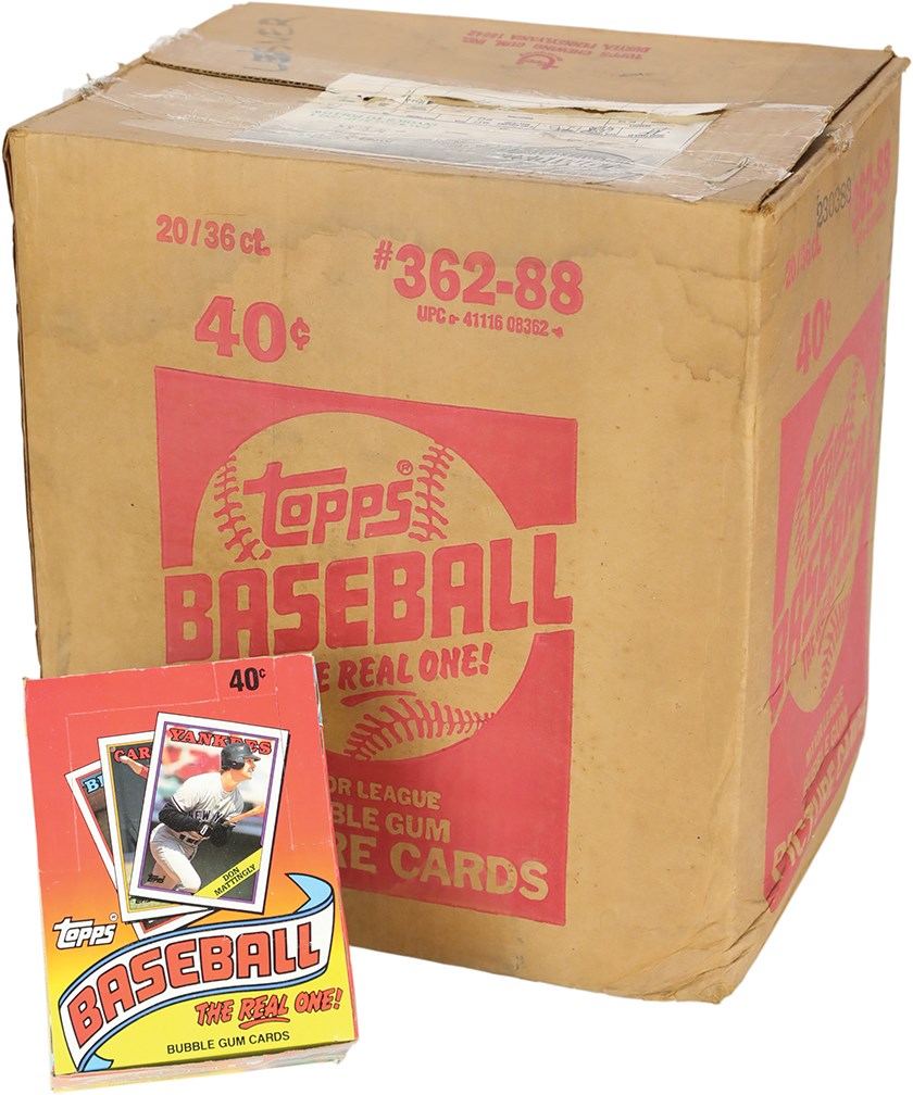 Unopened Boxes, Packs And Cases - 1988 Topps Baseball Wax Box Case w/20 Unopened Boxes