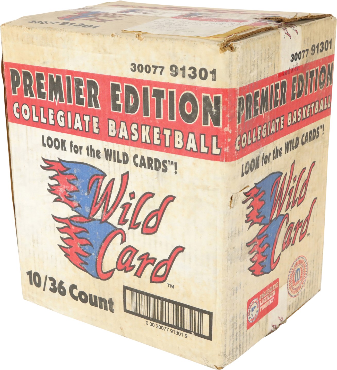 Unopened Boxes, Packs And Cases - 1991 Wild Card Collegiate Basketball Premier Edition Wax Case w/10 Unopened Boxes