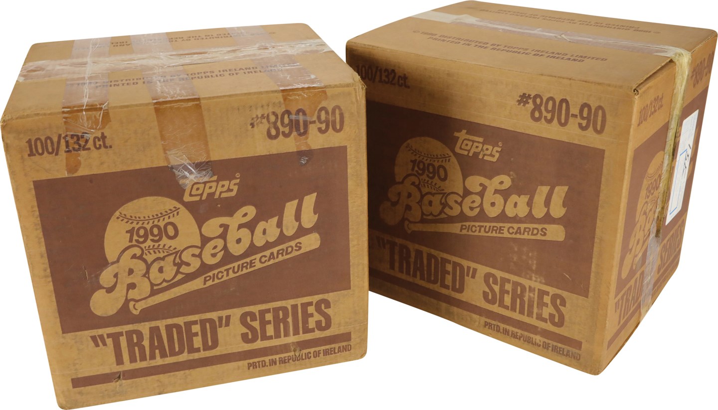 Unopened Boxes, Packs And Cases - 1990 Topps Traded Baseball Sealed Cases (2)