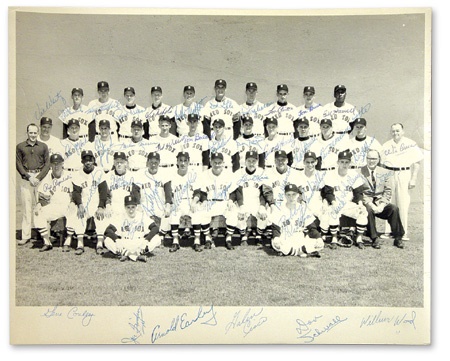 Ted Williams - 1961 Boston Red Sox Signed Team Photograph (11x14”)