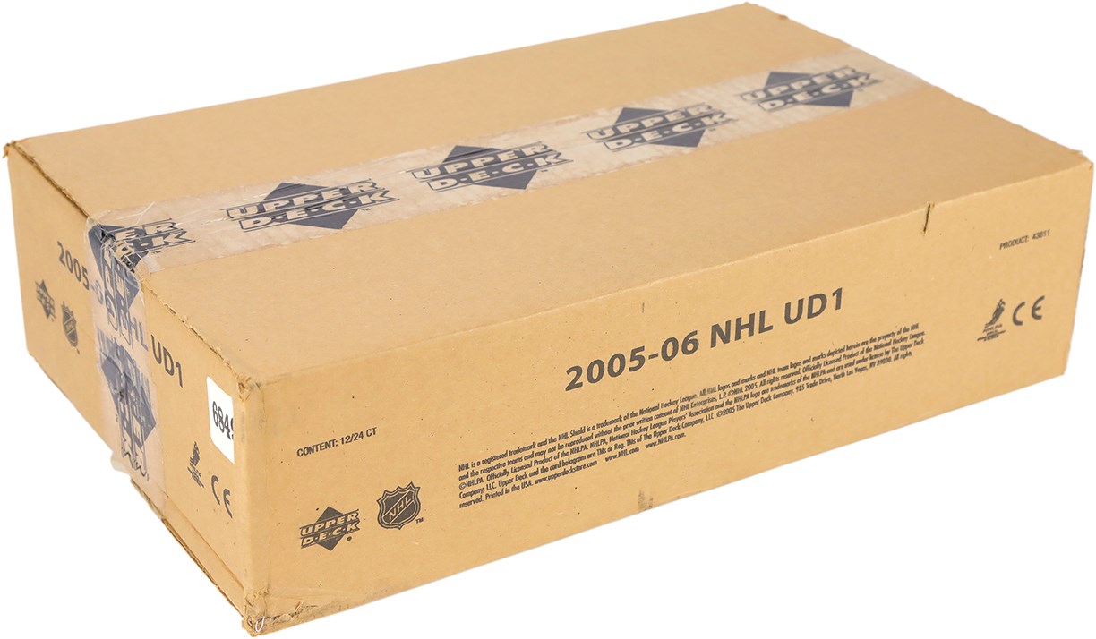 Unopened Boxes, Packs And Cases - 2005-2006 Upper Deck Hockey Series 1 Unopened 12 Box Hobby Case - Sidney Crosby Rookie Year