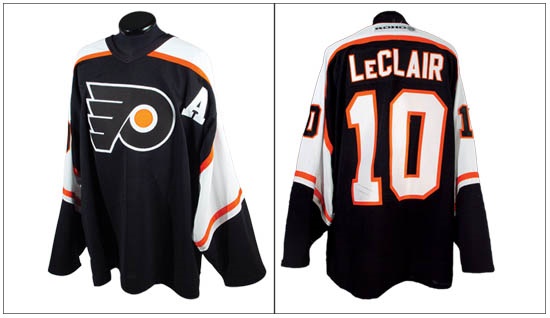 Hockey Sweaters - 2001-02 John Leclair Philadelphia Flyers Game Worn Jersey