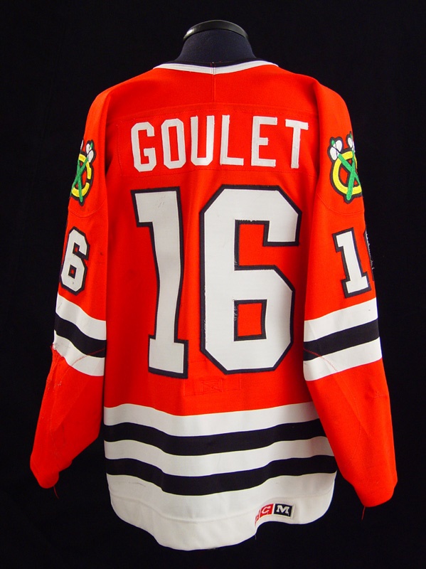 Hockey Sweaters - 1989-90 Michel Goulet Chicago Blackhawks Game Worn Jersey