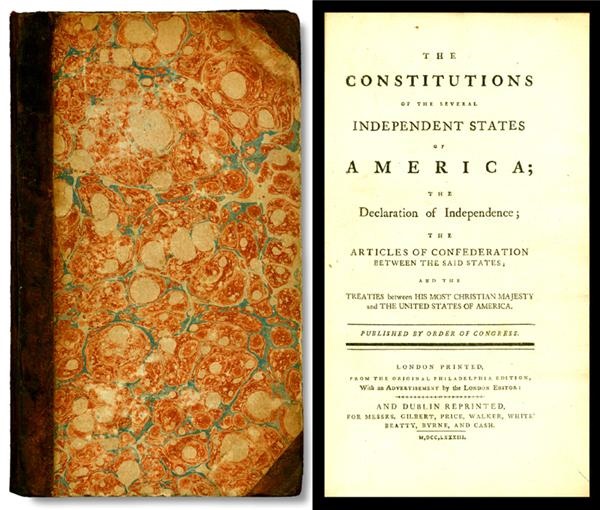 Historical - 1778 Printing of the Declaration of Independence and State Constitutions