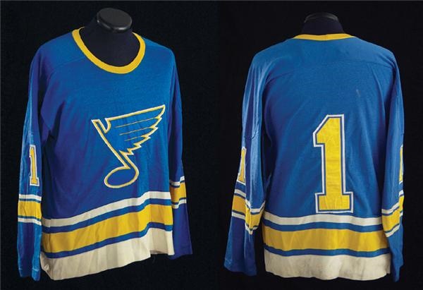 Hockey Sweaters - Glenn Hall 1970-71 St. Louis Blues Game Worn Jersey