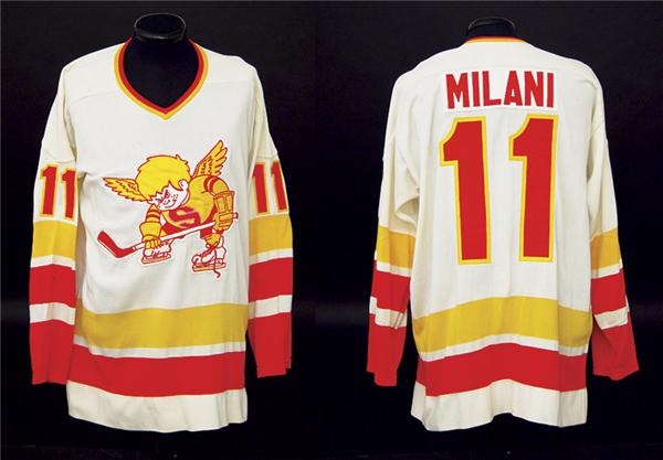Hockey Sweaters - 1976-77 Tom Milani Game Worn Minnesota Fighting Saints Jersey