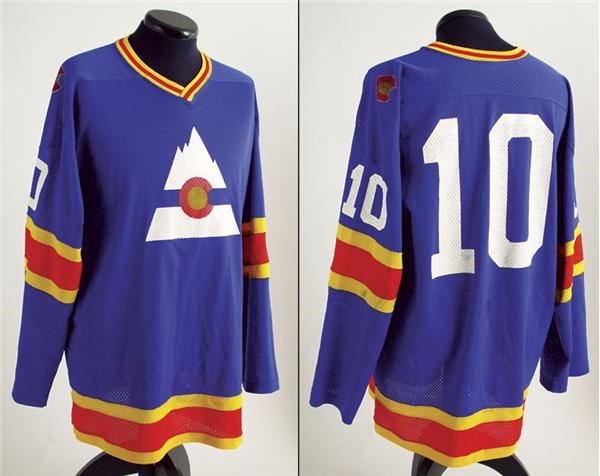 Hockey Sweaters - 1976-77 Chuck Arnason Colorado Rockies Game Worn #10 Jersey