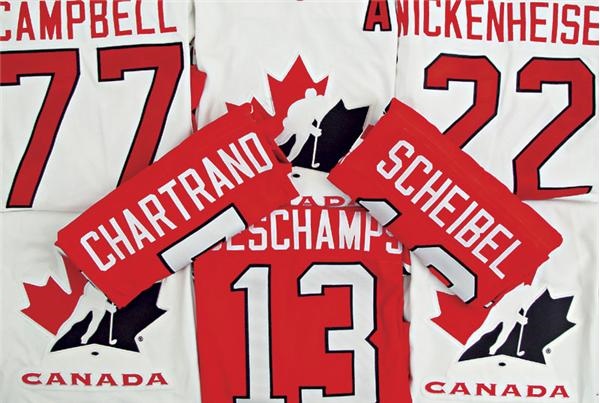 Hockey Sweaters - 1997 Team Canada Womens National Team World Championships white set Plus (3) 1996 Three Nations Jerseys (19)