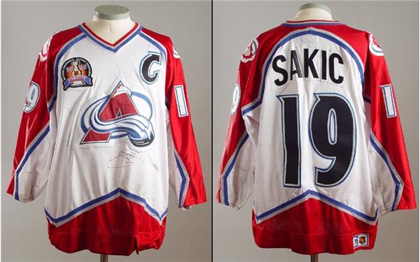 Hockey Sweaters - <b>1996 Joe Sakic Colorado Avalanche Game Worn Jersey w/Finals Patch</b>