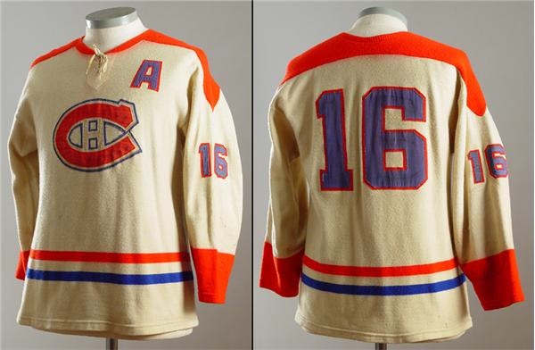 Hockey Sweaters - 1950’s Henri Richard Montreal Canadiens Game Worn Wool Sweater