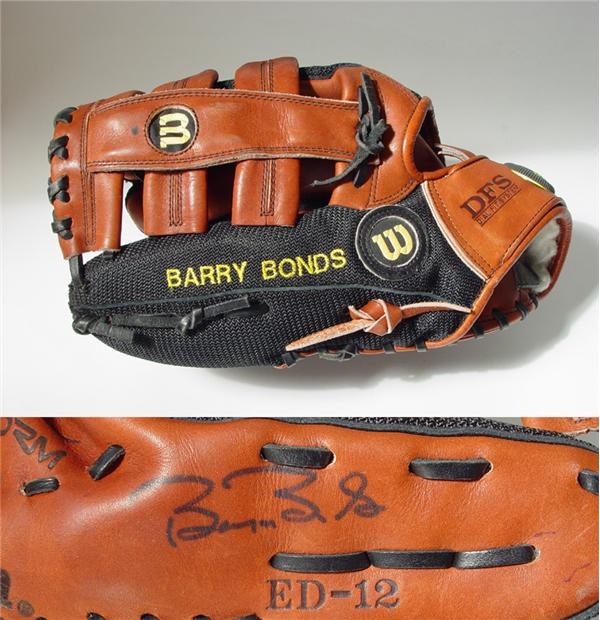 Barry Bonds - Circa 1998-99 Barry Bonds Autographed Game Worn Glove