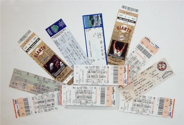 Barry Bonds - Barry Bonds Complete 73 Home Run Ticket Collection