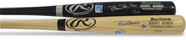 Barry Bonds - Barry Bonds Signed #1 500 Home Run Bats (2)
