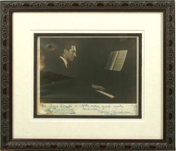 Historical - George Gershwin Signed Photograph with Musical Quotation