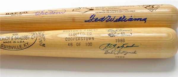 Ted Williams - Special Ted Williams Bats, Where It All Began (with Barry Bonds) and Boston's Finest (2)