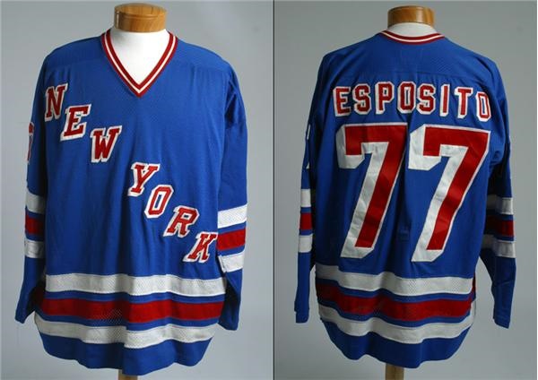 Hockey Sweaters - 1979-80 Phil Esposito New York Rangers Game Worn Jersey