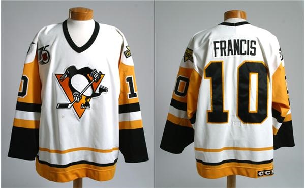 Hockey Sweaters - 1991-92 Ron Francis Pittsburgh Penguins Game Worn Jersey