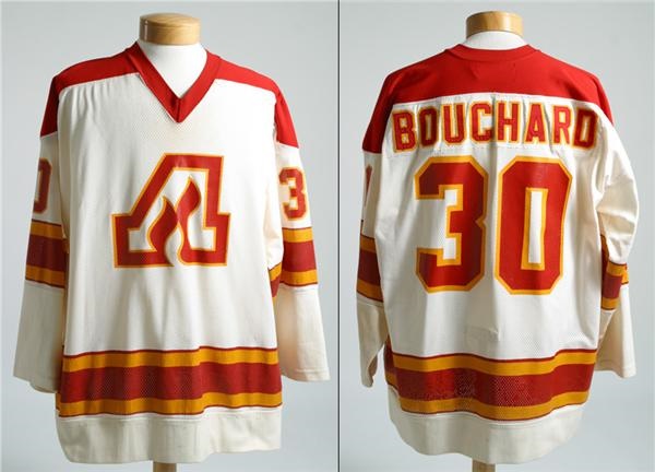 Hockey Sweaters - Dan Bouchard's 1970's Atlanta Flames Game Worn Jersey