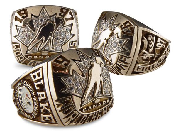 Hockey Rings and Awards - Rob Blake Team Canada 1997 World Championship Ring