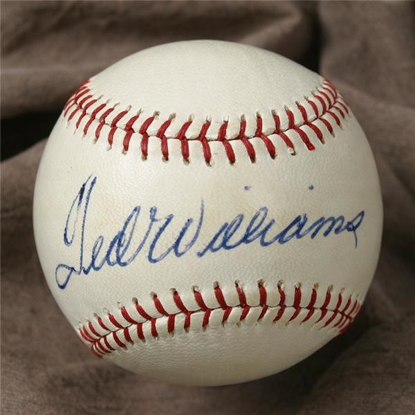 Ted Williams - Ted Williams Single Signed Baseball