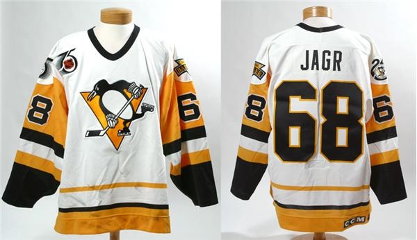 Hockey Sweaters - 1991-92 Jaromir Jagr Pittsburgh Penguins Game Worn Jersey