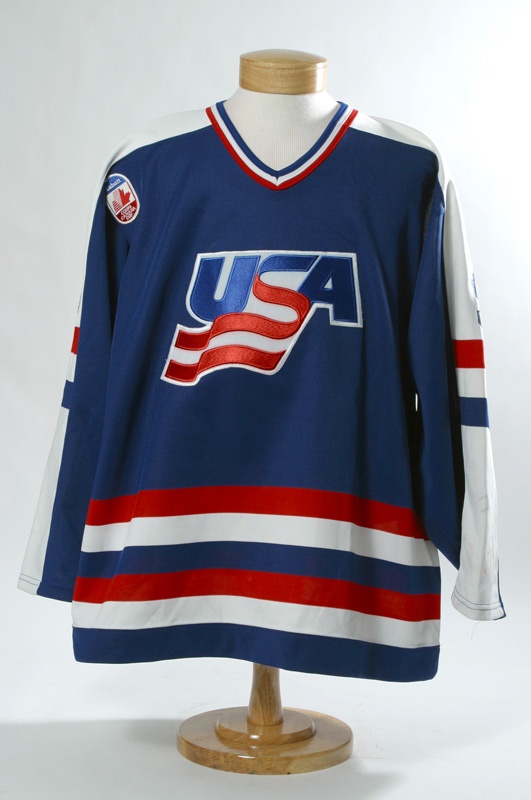 Hockey Sweaters - Mike Modano Team USA 1991 Canada Cup Game Worn Jersey