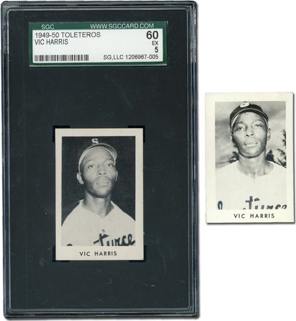 Negro League and Latin Cards - 1949-50 Toleteros Vic Harris (2) Both Variations
