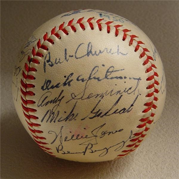 June 2005 Internet Auction - 1950 NL Champion Philadelphia Phillies Team Signed Baseball