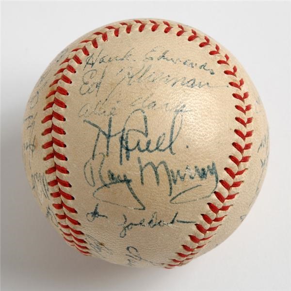 June 2005 Internet Auction - 1948 A.L. Champion Cleveland Indians Team Signed Baseball