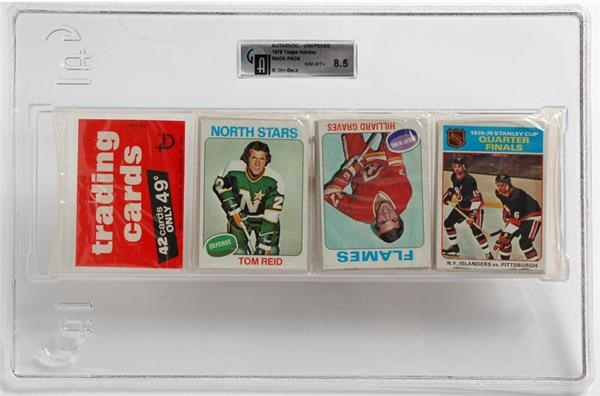 June 2005 Internet Auction - 1975/76 Topps Hockey Rack Pack GAI 8.5