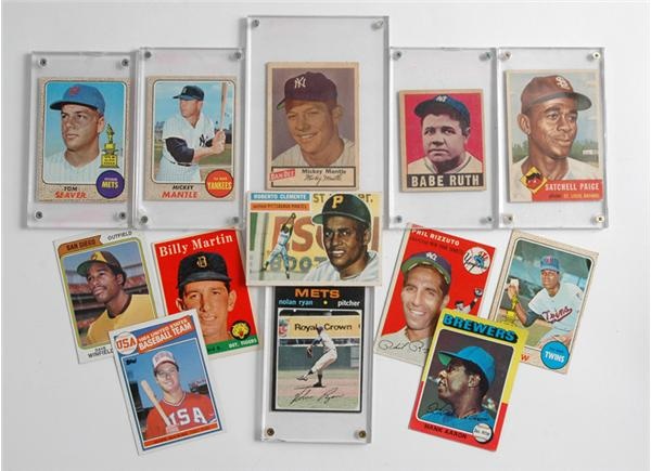 June 2005 Internet Auction - Vintage Baseball Card Collection (13) with '48 Leaf Ruth and Dan-Dee Potato Chips Mantle
