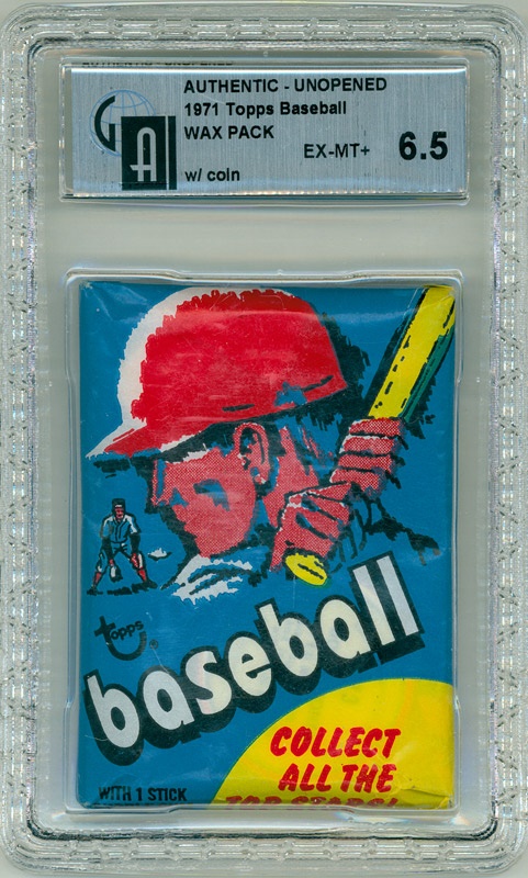 Vintage Cards - 1971 Topps Baseball Wax Pack GAI 6.5