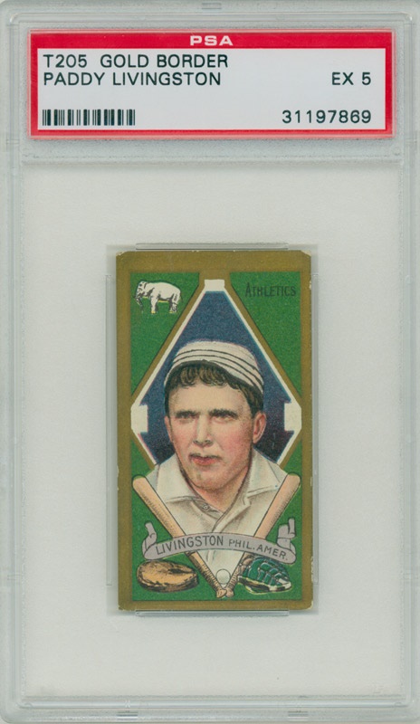 Vintage Cards - T205 Paddy Livingston  PSA  Ex-5