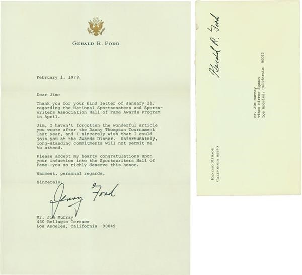 Historical - Three Gerald Ford Signed Letters