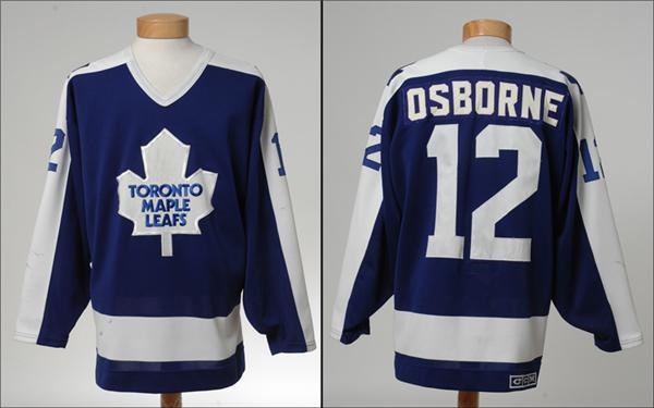 Hockey Sweaters - 1989-90 Mark Osborne Game-Worn Maple Leafs Jersey
