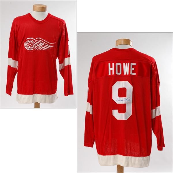 Hockey Sweaters - 1980 Gordie Howe Last Ever Hockey Game At Olympia Game Used Jersey
