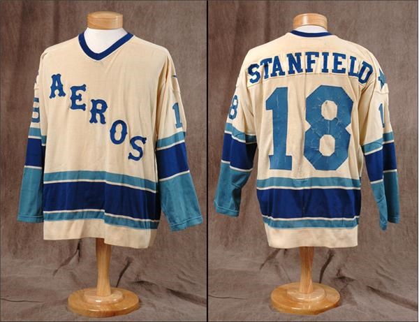Hockey Sweaters - 1973-74 Jack Stanfield Game Worn WHA 
Houston Aeros Jersey