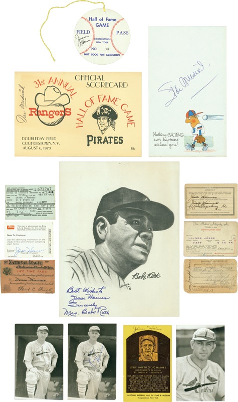 The Jesse Haines Collection - Jesse Haines Signed Ephemera Collection (17)