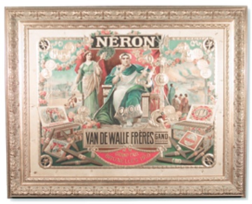 Cuban Sports Memorabilia - 1910 Emperor Nero Cigar Advertising Sign